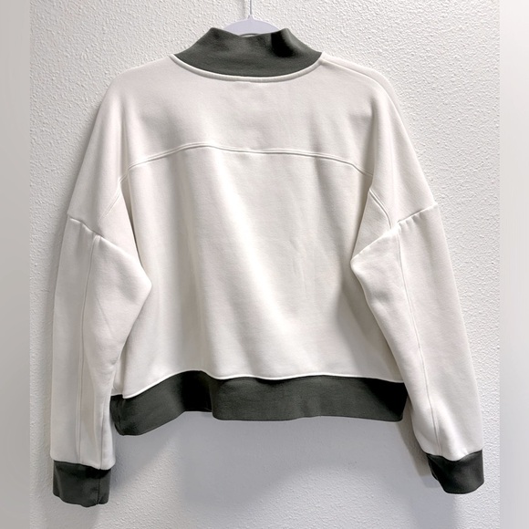 Fabletics Catarina Mock Neck Half Zip Pullover Sweatshirt Cropped Sweater XL - Picture 5 of 11